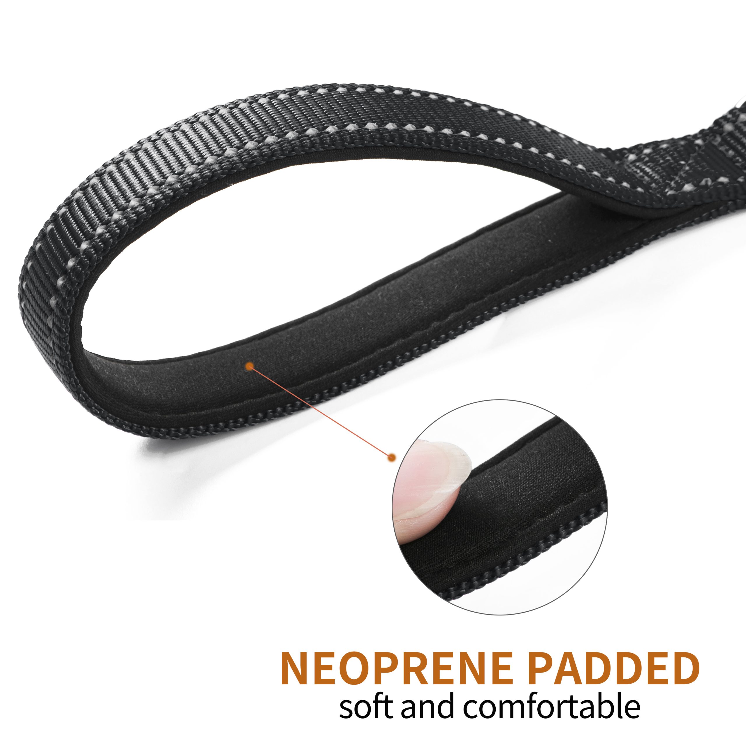 Heavy Duty Dog Leash for Medium to Large Dogs with Two Padded Handles 4FT/6FT